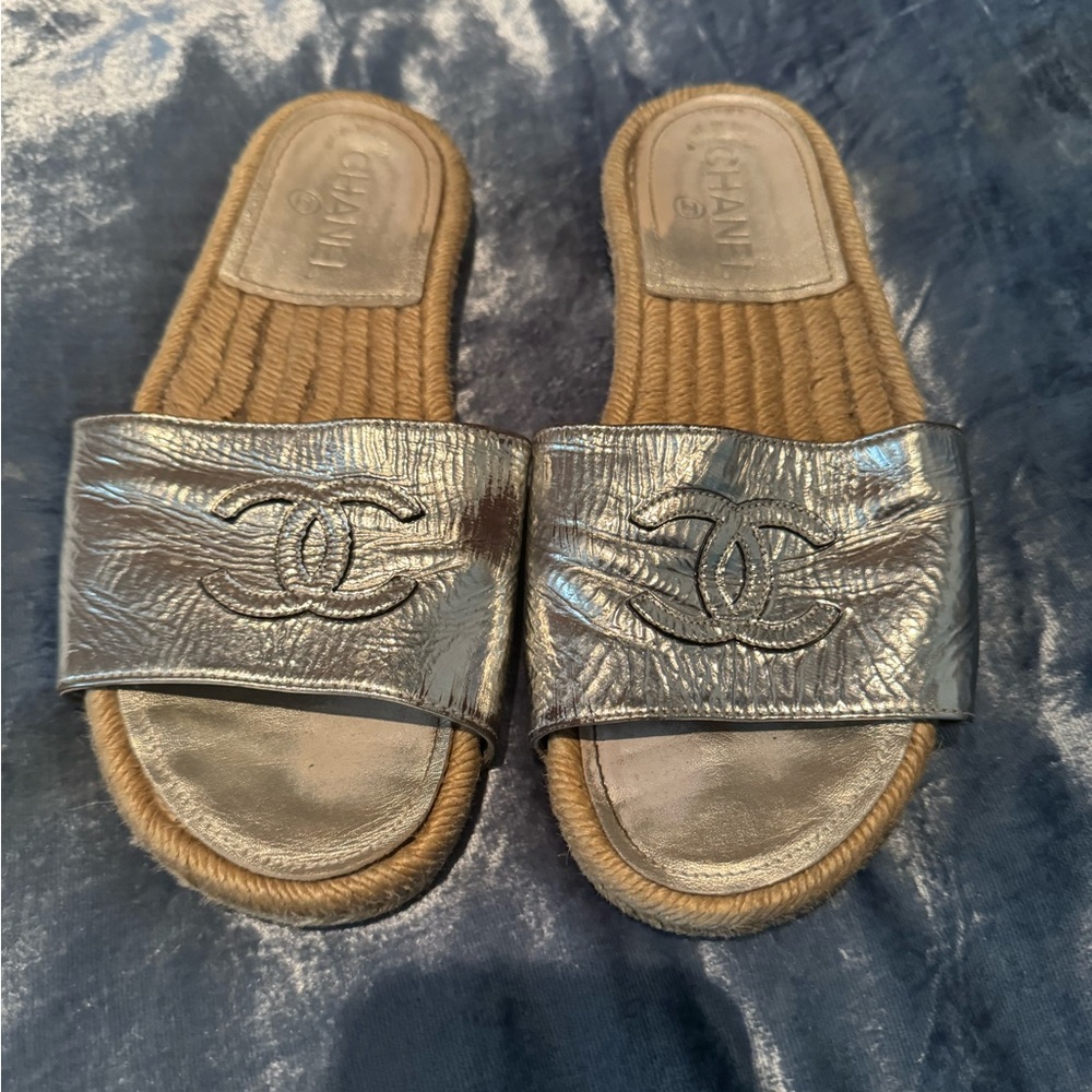 Chanel Silver sandals